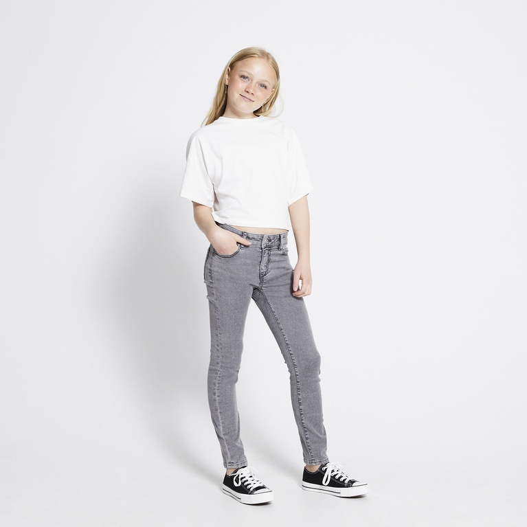 Mid waist skinny jeans "Skippy" Grey